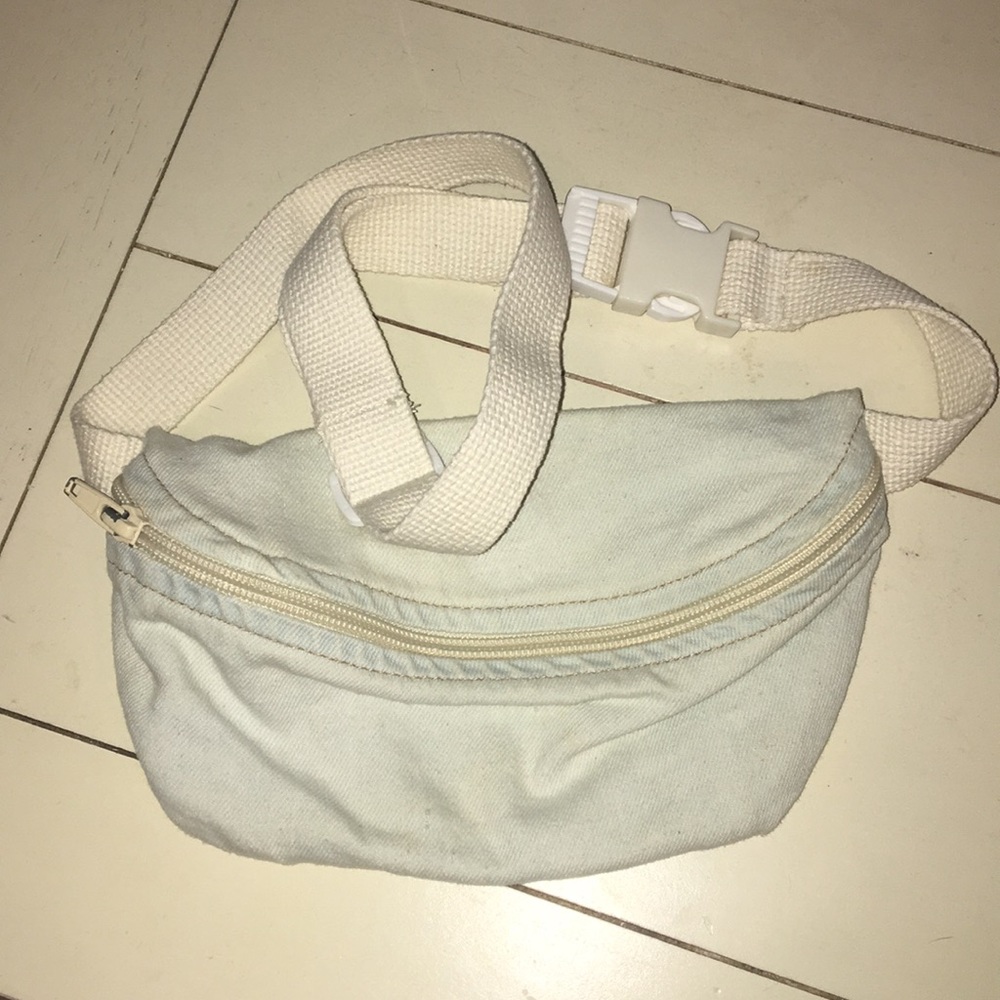 Denim zip and clip bag